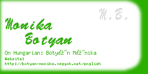 monika botyan business card